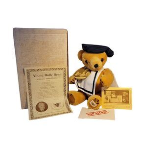 Young Bully Bear Teddy, Peter Bull Signed, The House of Nisbet, PB Eaters,w/tags